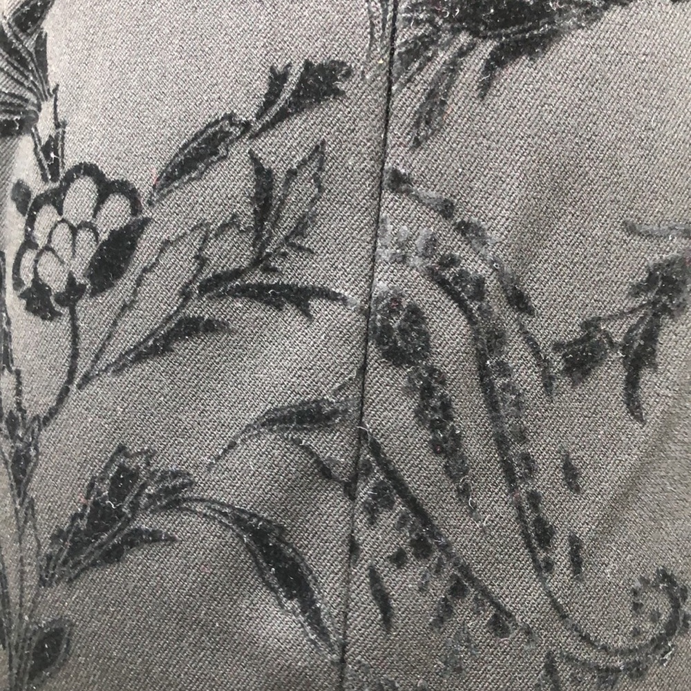 Talbots black with velvet design on side zip pants - Picture 4 of 7